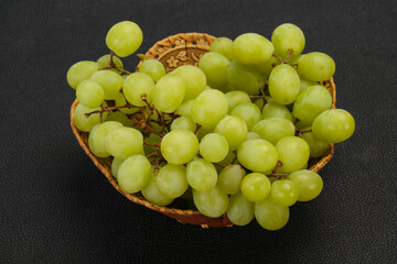 Sweet ripe Green grape branch
