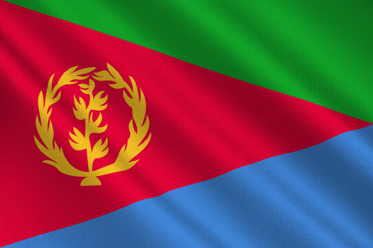 Flag of State of Eritrea in Africa