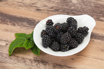 Sweet tasty ripe Blackberry heap