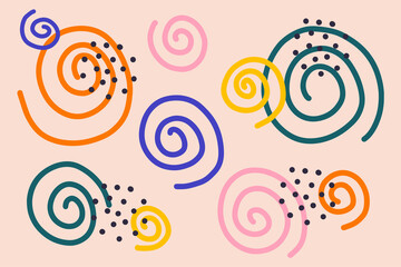 Background. Abstract background with circles in flat design.