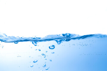 Clean water with water droplets and waves