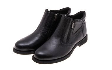 leather mens shoes isolated