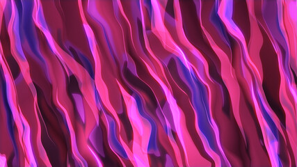 Abstract colorful blue and pink wavy patterns with nice glowing light effect, 4k High Quality , 3D render