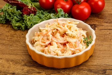 Vegetarian Cole slaw salad with cabbage