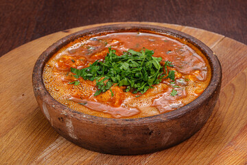 Georgian traditional cuisine - meat with potato