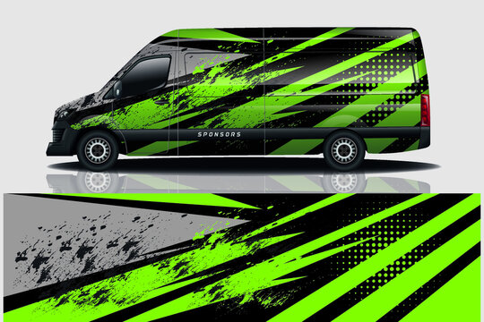 Car wrap graphic racing abstract background for wrap and vinyl sticker
