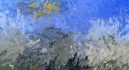 Brushed Painted Abstract Background. Brush stroked painting. Artistic vibrant and colorful wallpaper..