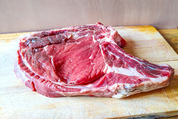 beef steak on the bone, ready for your barbeque and lunch, Florentine steak