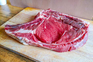 beef steak on the bone, ready for your barbeque and lunch, Florentine steak