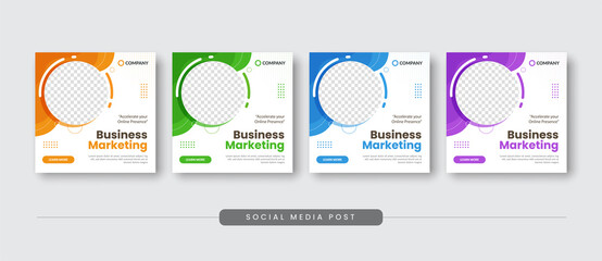 Business marketing social media post template