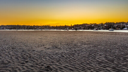 Sunset Gunnamatta bay, Sydney Australia
