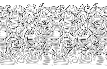Fototapeta premium Abstract Sea Background. Seamless Pattern for your design