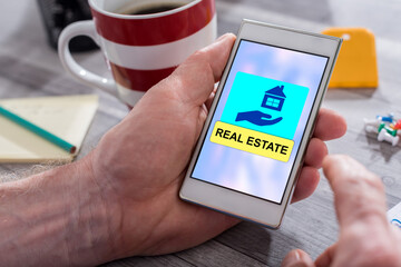 Real estate concept on a smartphone