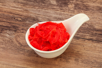Asian cuisine marinated ginger root