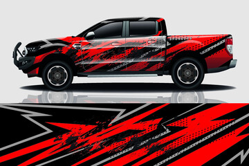 Obraz premium Car wrap graphic racing abstract background for wrap and vinyl sticker
