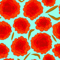 vector seamless pattern large buds of roses
