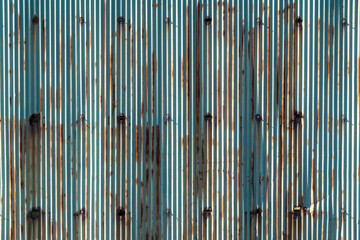 錆び付いたトタンの壁面　テクスチャ