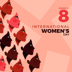 Flat International Women's Day - March 8 