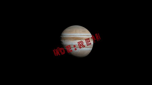 planet jupiter retrograde 3d footage