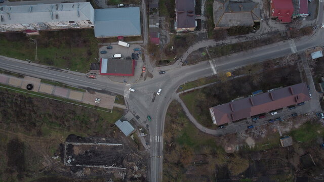 bird's eye view of the city