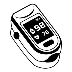 パルスオキシメーターのベクターイラスト