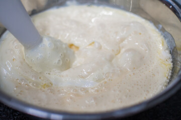 Cheese cake in the making