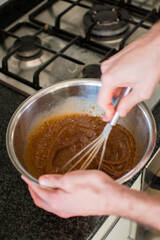 Carrot cake in the making