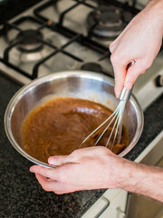 Carrot cake in the making