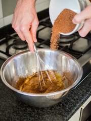 Carrot cake in the making