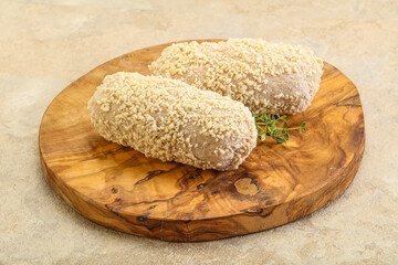 Raw chicken cutlet for roast