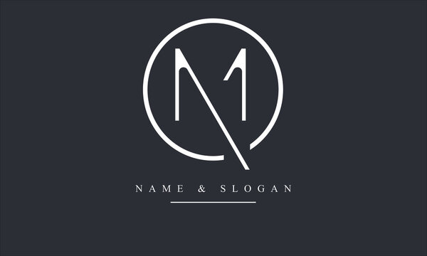 OM, MO, O, M abstract letters logo monogram