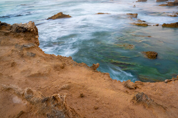 rocky coast of the sea