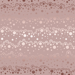 Abstract waves seamless pattern. Gradient soap bubbles. Repeating waves. Pastel color. Wavy line with bubble. Repeated background. Backdrop for design bathroom, bodycare, toiletries, prints. Vector