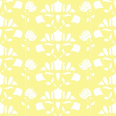 Fresh Yellow White Abstract Pattern