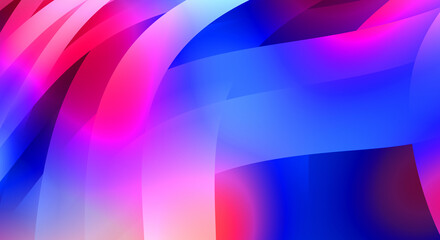 Abstract background with colorful gradient. Vibrant graphic wallpaper with stripes design. Fluid 2D illustration of modern movement.