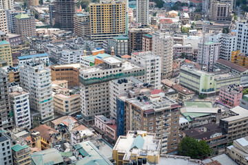Aerial view of Dar Es Salaam capital of Tanzania in Africa