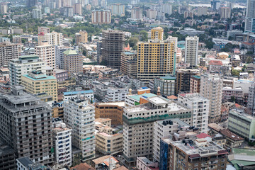 Obraz premium Aerial view of Dar Es Salaam capital of Tanzania in Africa