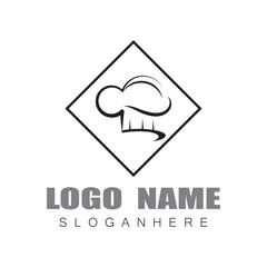 Hat chef logo template