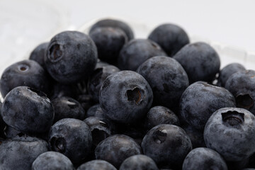 background with fresh blueberries in close up 