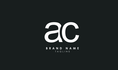 Alphabet letters Initials Monogram logo AC, CA, A and C, Alphabet Letters AC minimalist logo design in a simple yet elegant font, Unique modern creative minimal circular shaped fashion brands