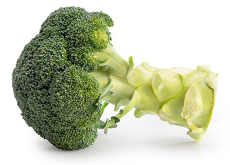 Fresh Broccoli isolated on white background, Green Broccoli vegetable isolated on white background With clipping path.