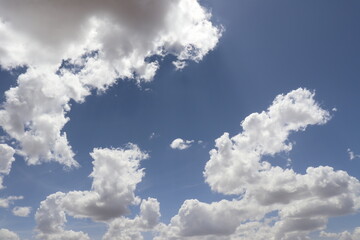 The sunny-cloudy  sky above the equator in Rumuruti, Kenya.