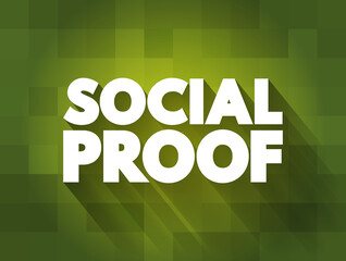 Social Proof text quote, concept background