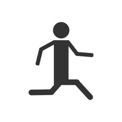 Human icon run