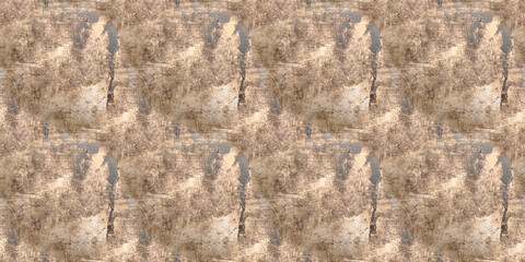 Fototapeta premium Pale Paint Grunge Effect. Overlay Retro Background. Distress Brush Design. Dirt Border. Art Vintage Stone Surface. Dirty Crack Wall. Brown Rough Dust Illustration. Abstract Grunge Effect.