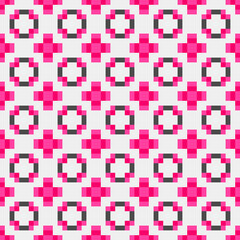 Abstract Cross Pattern generative computational art illustration