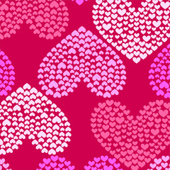 Hearts pattern background, for wrapping paper, greeting cards, posters, invitation, wedding and Valentines cards.