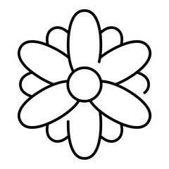 Fototapeta na wymiar Flower icon design line style