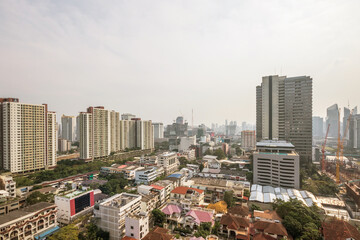 View of many buildings in Bangkok	