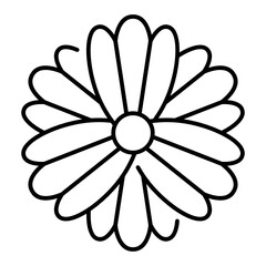 Flower icon design line style